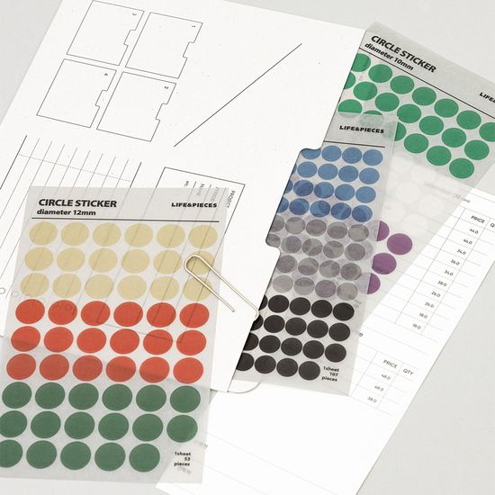 라이프앤피시스 도형 스티커 세트 (원형)