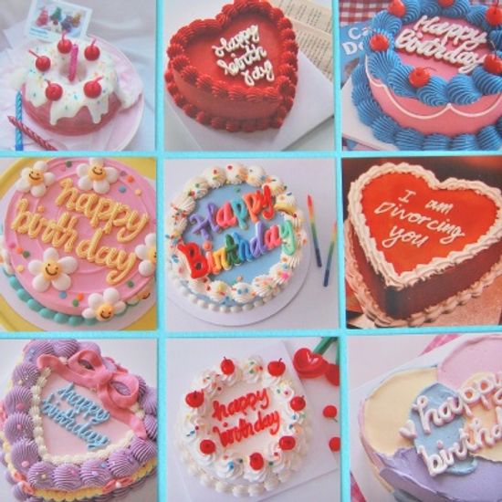 케이크 미니 포스터 카드(9장 1세트)