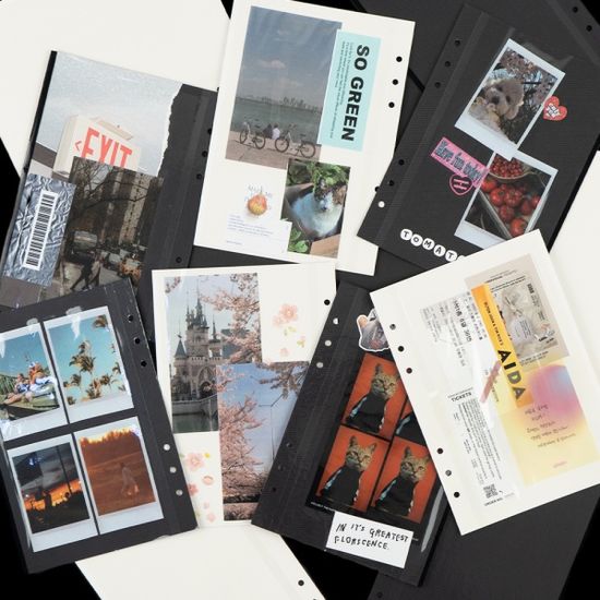 루카랩 A5 6공 접착식 앨범 양면 리필속지 10매 세트