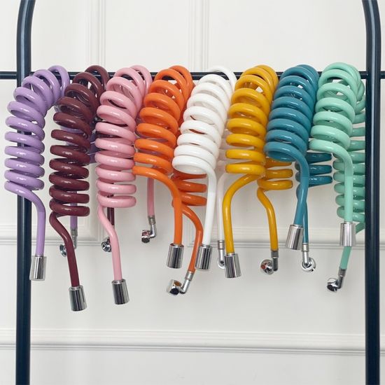 아쿠아듀오 물때, 꼬임방지 스프링 샤워기호스 - 3 M