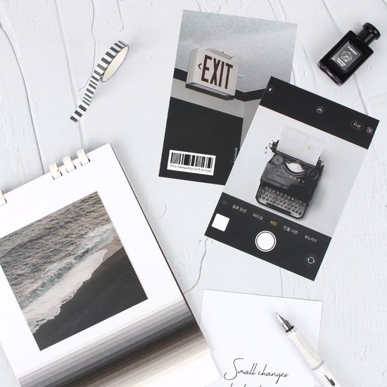 리코즈 오브제 데코 포토엽서 10매입 세트 편지 카드