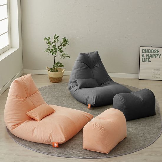 [특가]보니타빈백 대형 파우치 SP202 스웨이드 소파