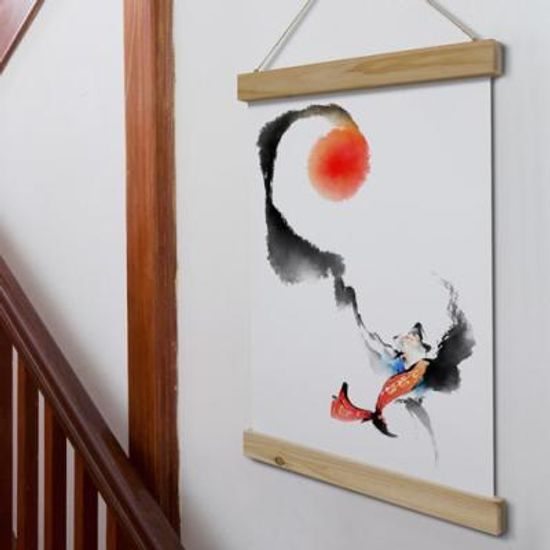 ie524-우드스크롤_40CmX60Cm-한국전통춤수묵화01