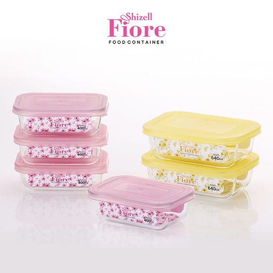 쉬젤 피오레 내열용기직사각6종세트(400 4EA+640 2EA)