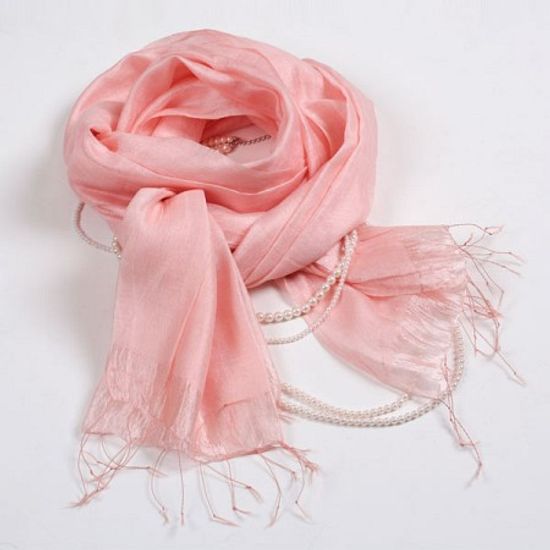 100% silk scarf 0010 pink