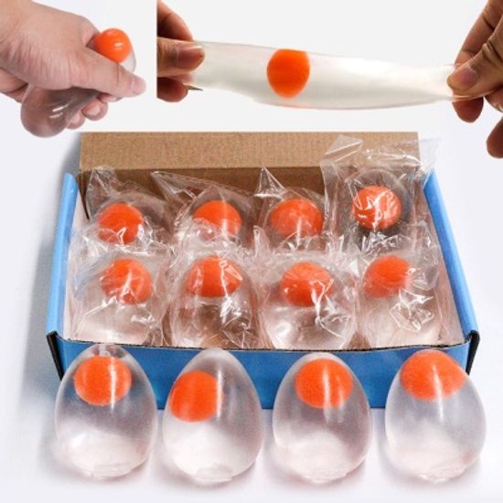 투명 계란말랑이 주물럭 미끌이 스퀴시 심쿵란 장난감