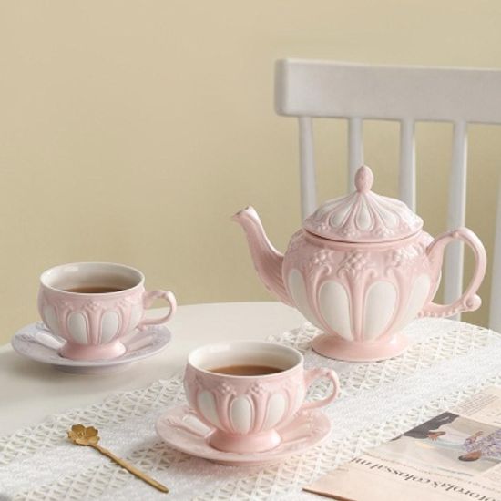 북유럽 홍차 애프터눈 왕실 커피잔+주전자세트