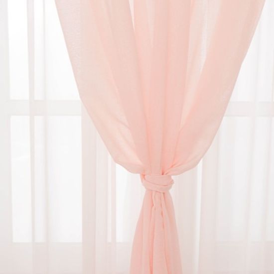 베이직 린넨 쉬폰 커튼 - 핑크 시리즈