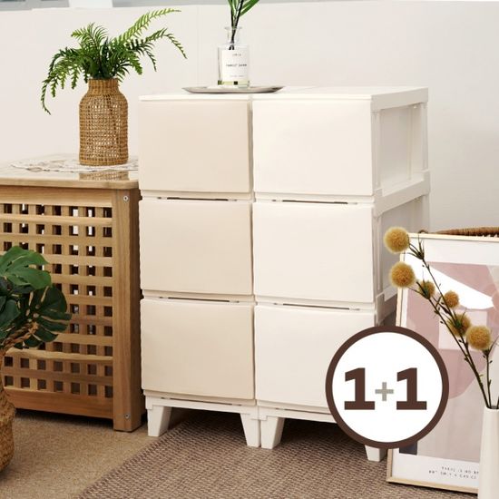 보노 심플리 240 서랍장 3단 슬림형 수납장 1+1