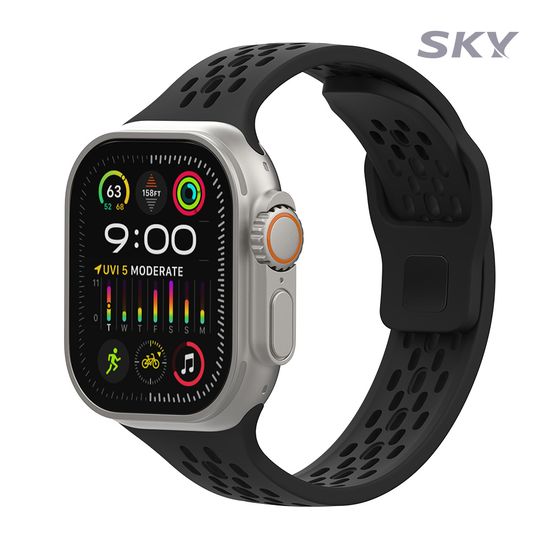 스카이 애플워치 펀칭 실리콘 스트랩 스포츠 밴드