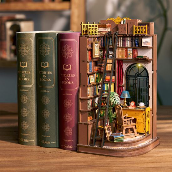 핸즈크라프트 DIY 미니어처 하우스 조용한 코너 책방