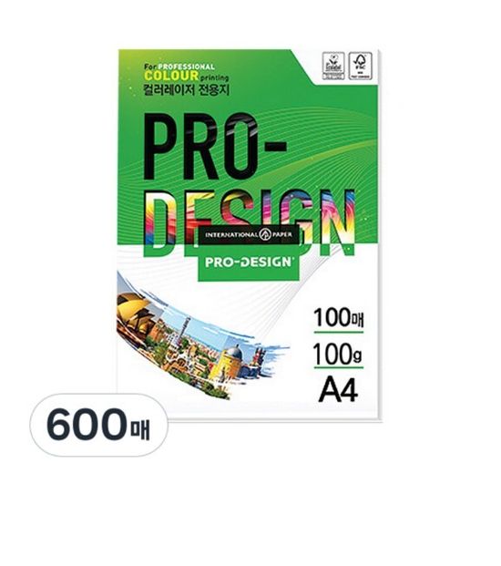 칼라레이저 전용지 100g A4 600매