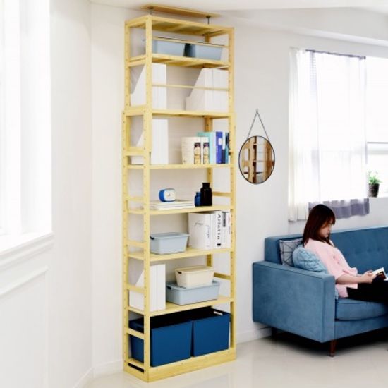 소나무 원목 파티션책장 가벽책장 BBI-3090