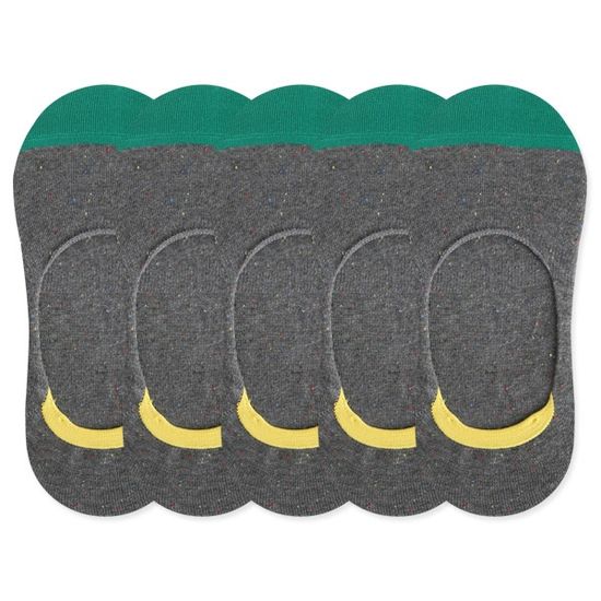 [쿠비카]페이크삭스 배색 남성덧신 5족 CM-F420