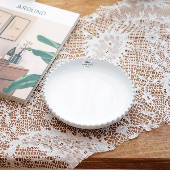[코스타노바] 화이트펄 디저트접시 17cm