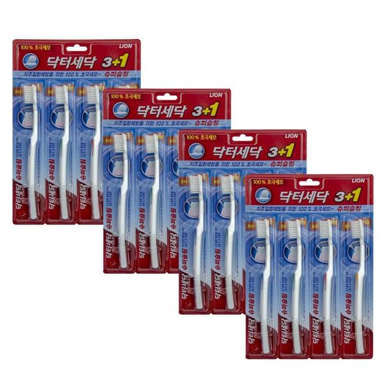 LION 닥터세닥슈퍼슬림칫솔 3+1 x 4개(WB6CCA5)