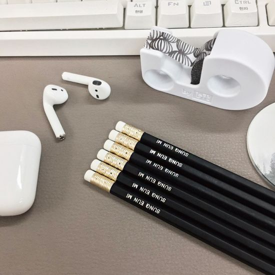 [주문제작]네임연필2B 6자루프리미엄은박_파버카스텔