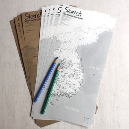 Korea Map Sketch