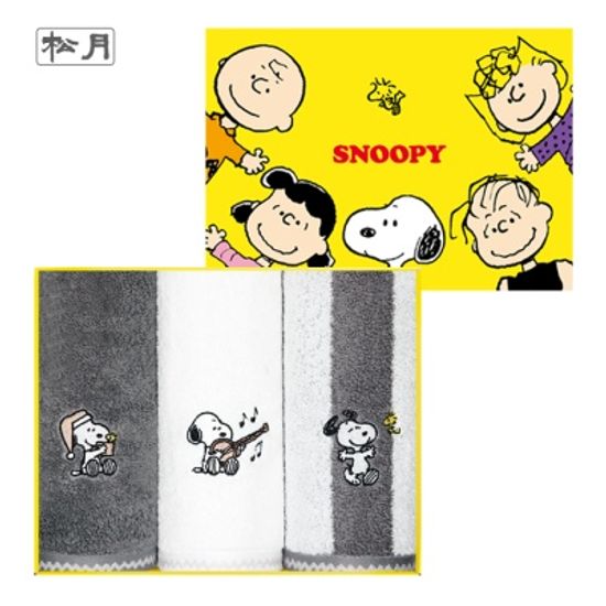 [송월타올] 스누피 멜로우 3매 선물세트(쇼핑백)