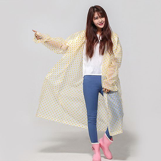 레이니 도트무늬 우비(옐로우)