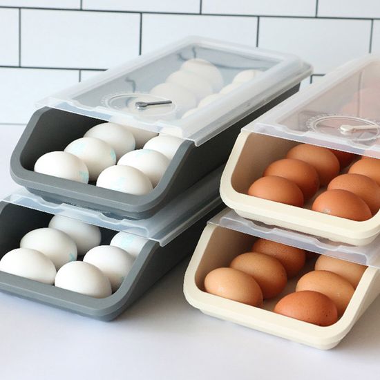 데이즈 자동 슬라이딩 계란트레이 1개+1개 날짜 표기