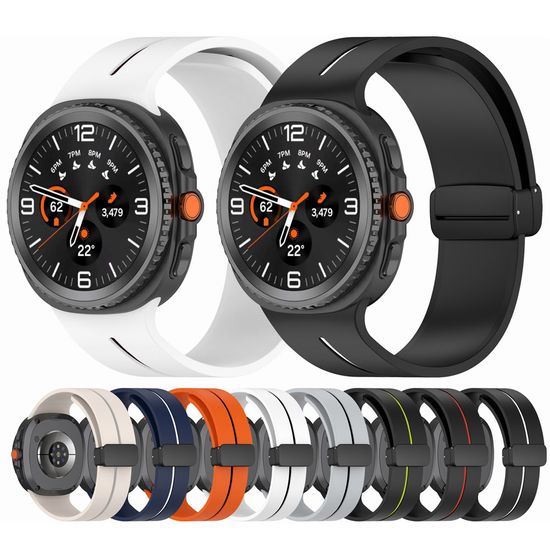 갤럭시워치8 호환 실리콘 미들 라인 스트랩 자석 버클