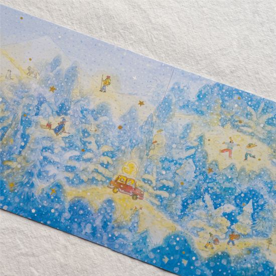 [수채 카드] 'Our Winter Days' 파노라마 엽서