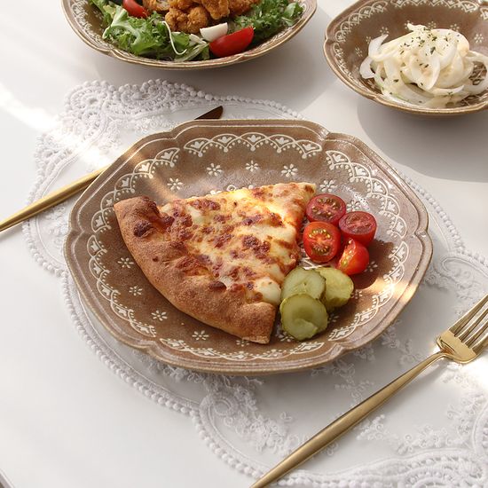 빈티지 앤틱 유럽 플레이팅 원형 접시 24cm 예쁜 그릇