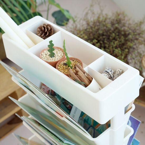 국내생산 모던슬림 북트롤리 6단 이동식 틈새 책꽂이