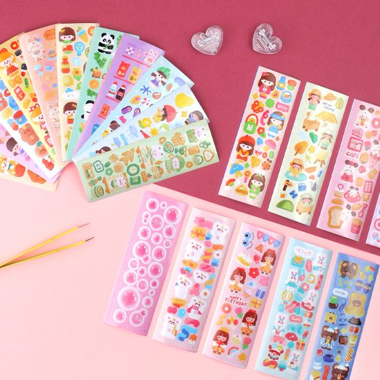 리코즈 랜덤 홀로그램 다꾸 스티커 세트 80매 