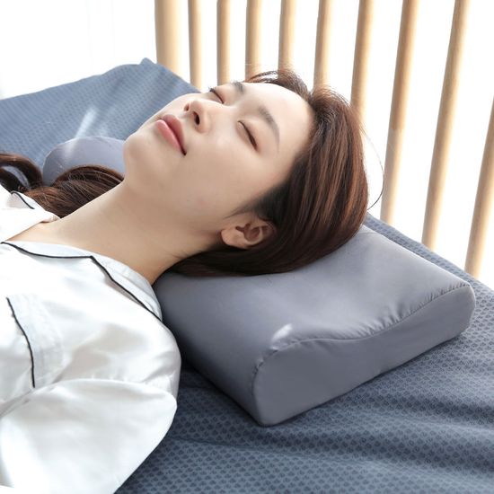 나코자요 바른 잠 메모리폼 경추 베개 (블루/그레이)