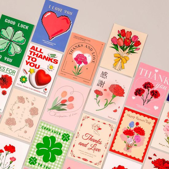 땡큐 메시지 카드 (엽서 1장 + 봉투 1장)