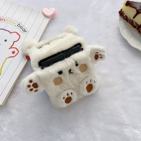 갤럭시 z플립 4 3 예쁜 곰돌이 몬스터 인형 털 케이스