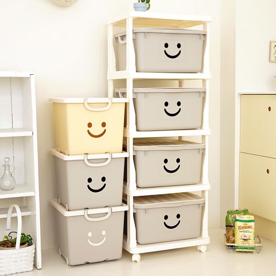 모던 해피 프레임 패키지 장난감 수납장(2단/3단/4단)