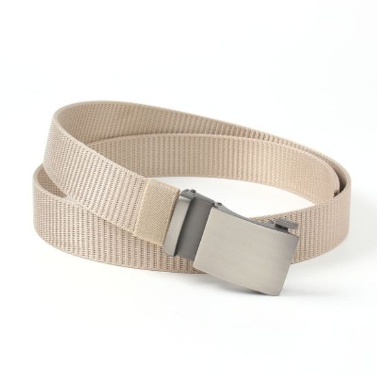 자동버클 패브릭 벨트(베이지) 혁띠 남자캐주얼벨트