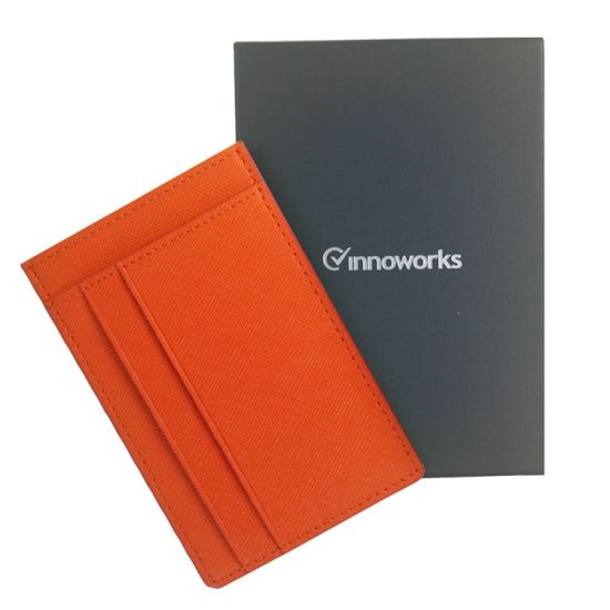 웍스 메쉬패턴 인조가죽 슬림 카드지갑 AS502 오렌지