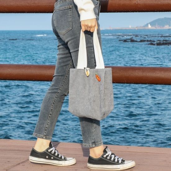 제주 동백꽃 코듀로이 골덴 가방 미니 토트백 에코백[