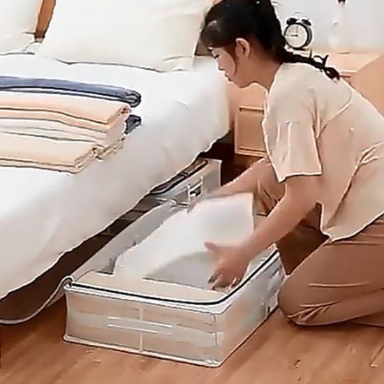 익스 접이식 언더베드 이불 정리함 56L 90L 옷 정리함