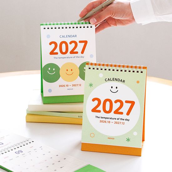 2027 오늘의 온도 탁상 달력 (미니 데스크 캘린더)