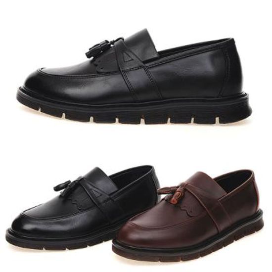 [애슬릿]프린지 투 테슬 키높이 남성 로퍼