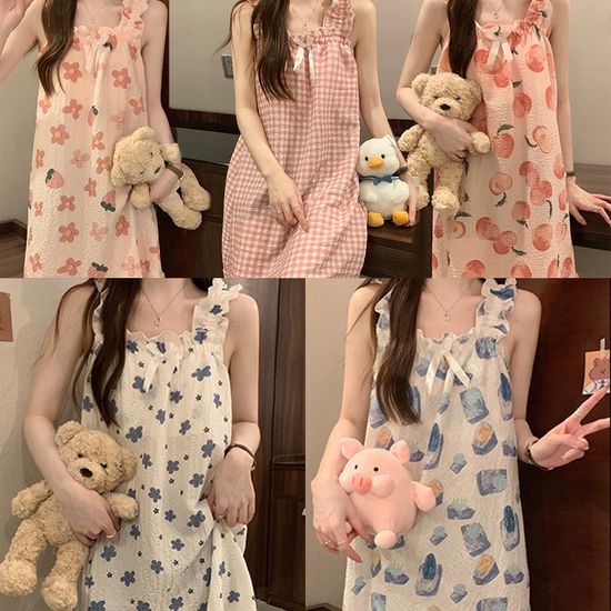 여성 캡내장 파자마 홈웨어 잠옷