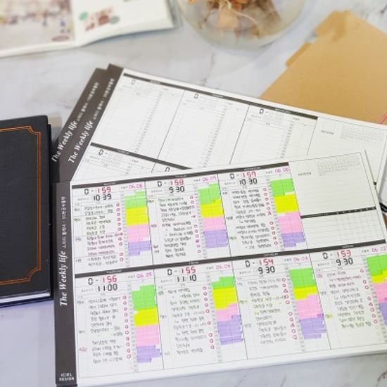 The weekly life (L) -스터디 플래너(30분공부)ver2