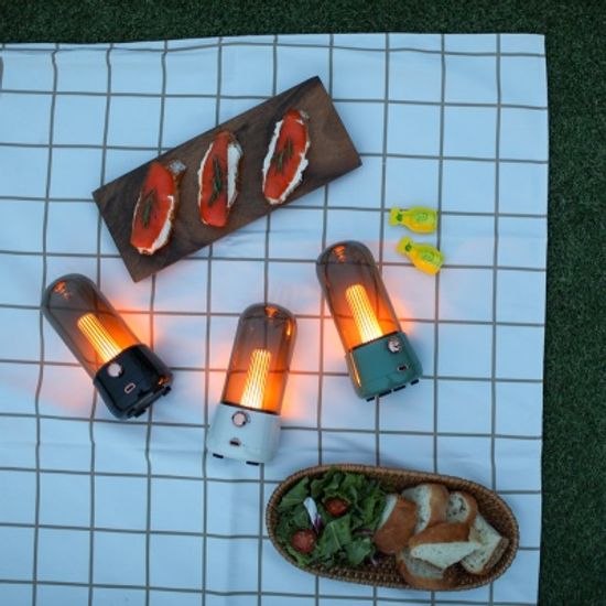 [무아스] 레트로 무선 스피커 무드등 캠핑 조명