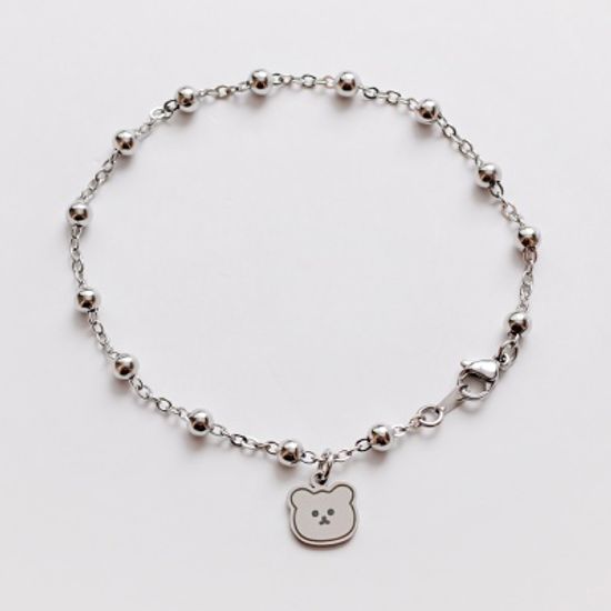 써지컬스틸 미니베어 볼 체인 팔찌 발찌