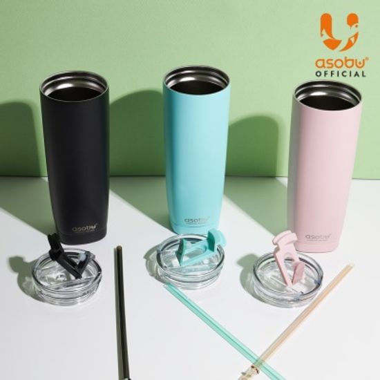 아소부 스텐 진공 텀블러 600ML 아쿠아리나 핑크