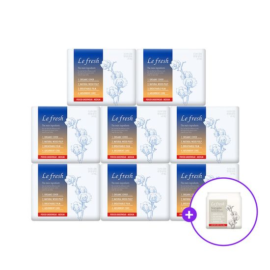 르프레시 순면커버 팬티형 생리대 8Px8팩+롱라이너1팩