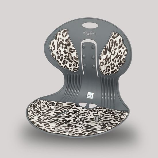바른엔젤체어 레오파드 호피무늬 바른자세 허리보호