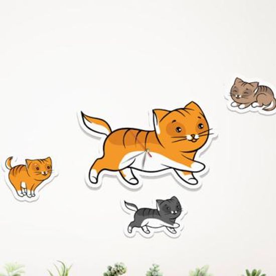 na006-인테리어벽시계-고양이산책