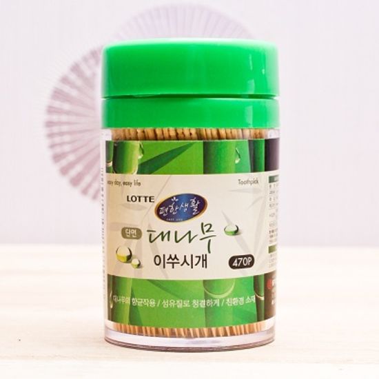 470p 롯데 편한생활 대나무 이쑤시개(단면)