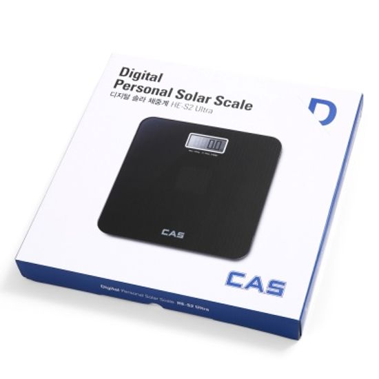카스(CAS) 건전지가 필요없는 솔라 디지털 체중계 HE-S2-RED
